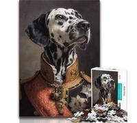 Puzzles pour Adultes Portrait d'un Chien Royal habillé Puzzles 1000 pièces pour Adultes Cadeaux Jeu éducatif Défi Jouet pour Femmes et Hommes (50x75cm)