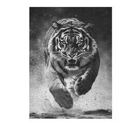 Puzzles pour Adultes Powerful Tiger Running Puzzles Jeux Relaxants Découpe De Précision Cadeaux pour Les Amis Et La Famille 1000pcs(52x38cm)