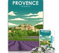 Puzzles pour Adultes Provence France Sunny Art Puzzles pour Adultes 1000 pièces, Jouet éducatif intellectuel décompressant Cadeaux du Père Noël Secret 26x38cm