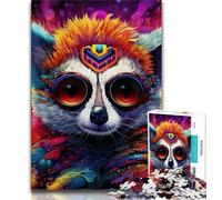 Puzzles pour Adultes psychédéliques de 1 000 pièces, Motif Singe, Difficiles à Manipuler, Stimulant Le Cerveau, Jouets addictifs pour cultiver la Patience, Excellent Cadeau, 38x26cm