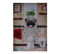 Puzzles pour Adultes Pug Puzzle pour Adultes Jeux Relaxants Course De Vitesse Manuelle Cadeau d'anniversaire, Cadeaux, 38x26cm/1000pcs