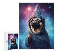 Puzzles pour Adultes Pug Wizard Cute Pixel Art Puzzles pour Adultes - Décoration Murale - Cadeaux Souvenirs pour Vos Proches 500 PCS