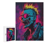 Puzzles pour Adultes Punk Rock Zombie Art Print Puzzle pour Adolescents Améliore La Mémoire Difficile Et Stimulant Idéal comme Cadeau 500 PCS