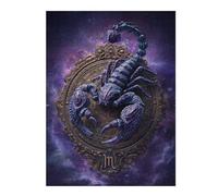 Puzzles pour Adultes Purple Scorpio Zodiac Art Print Puzzles pour Adolescents, Jouets Anti-Stress, Décoration Murale, Cadeaux Uniques pour Anniversaire Et Noël 1000pcs(52x38cm)