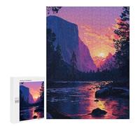 Puzzles pour Adultes Purple Yosemite Pixel Art Puzzles pour Adolescents, Jouets Anti-Stress, Décoration Murale, Cadeaux Uniques pour Anniversaire Et Noël 500 PCS