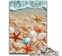 Puzzles pour Adultes Puzzle 1000 pièces Coquillages de Plage pour Les 14 Ans et Plus Jeux Amusants Activités Amusantes à la Maison, Cadeaux d'anniversaire, Cadeaux de Voyage 26x38cm
