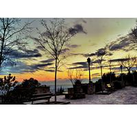 Puzzles pour Adultes Puzzle 1000 pièces Jeu Stimulant pour l'ensemble pour Les Femmes Cadeaux pour Hommes Adultes Paysage Naturel, Coucher de Soleil, bancs, carré, Fabry 50x70CM