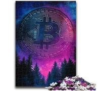 Puzzles pour Adultes Puzzle 1000 pièces Logo Bitcoin pour et à partir de 14 Ans Jouets de Jeu Car il est idéal comme Cadeau pour Toute la Famille 26x38cm
