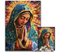 Puzzles pour Adultes Puzzle 1000 pièces Notre-Dame de Guadalupe en prière Puzzles en Carton Soulagement du Stress Séjour Passer Le Temps, Une œuvre d'art pour et 14 Ans 26X38CM