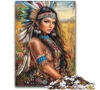 Puzzles pour Adultes Puzzle 1000 pièces Princesse Indienne pour Les 14 Ans et Plus Jeux Amusants Activités Amusantes à la Maison, Cadeaux d'anniversaire, Cadeaux de Voyage 50x75cm