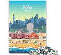 Puzzles pour Adultes Puzzle 1000 pièces Voyage à Nice Soulagement du Stress Défi Difficile Renforcer l'amour Entre Les Couples (Taille 38x52cm)