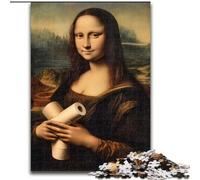 Puzzles pour Adultes, Puzzle Abstrait Mona Lisa de 1 000 pièces, Jeu interactif Familial, pour Les 14 Ans et Plus, 50x75cm