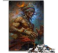 Puzzles pour Adultes, Puzzle chaman amérindien de 1000 pièces en Carton, Interaction familiale et défi cérébral, défi d'activité familiale 1000 pièces(26x38cm)