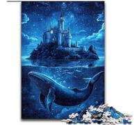 Puzzles pour Adultes, Puzzle Château de Baleines de 1000 pièces pour s'amuser en Famille, Parfait pour Les Vacances, soirées de Jeux interactives 50x75cm