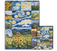 Puzzles pour Adultes, Puzzle Collage Tournesol 1000 pièces pour Les 14 Ans et Plus, défi éducatif, activités Amusantes à la Maison, Cadeaux d'anniversaire, Cadeaux de Voyage 50x75cm