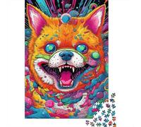 Puzzles pour Adultes Puzzle Corgi psychédélique 1000 pièces Puzzle en Bois pour Adultes et 18 Ans et Plus Superbes Cadeaux pour Noël 1000 pièces (75 x 50 cm)
