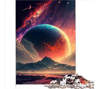 Puzzles pour Adultes Puzzle de 1000 pièces pour Adultes Espace Sombre et planète pour Adultes et Enfants à partir de 12 Ans Jeu éducatif （26x38 cm）