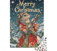 Puzzles pour Adultes - Puzzle de Noël Capybara - 1000 pièces - Jeu de Puzzle créatif en Papier - Jeu intellectuel - Jeux familiaux - 38 x 26 cm