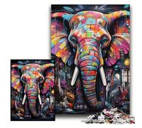 Puzzles pour Adultes Puzzle éléphant 1000 pièces Un Casse-tête Stimulant pour Les Adolescents, Parfait pour la décoration intérieure ou comme Cadeau Taille 26x38cm