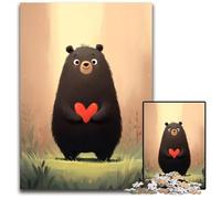 Puzzles pour Adultes, Puzzle Happy Bear de 1 000 pièces pour Les 14 Ans et Plus, défi éducatif, activités Amusantes à la Maison, Cadeaux d'anniversaire, Cadeaux de Voyage 26x38cm