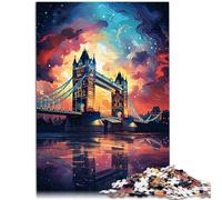 Puzzles pour Adultes Puzzle Tower Bridge 1000 pièces - Jeu Stimulant 14,96 po x 20,47 po pour est idéal comme Cadeau pour Toute la Famille
