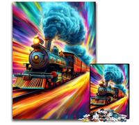 Puzzles pour Adultes, Puzzle Train Arc-en-Ciel de 1 000 pièces pour Les 14 Ans et Plus, défi éducatif, activités Amusantes à la Maison, Cadeaux d'anniversaire, Cadeaux de Voyage 50x75cm
