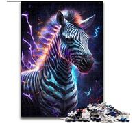 Puzzles pour Adultes, Puzzle zèbre éclair de 1 000 pièces en Carton, Casse-tête Stimulant pour Adolescents et familles(1 000 pièces, 26x38cm)