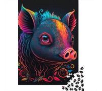 Puzzles pour Adultes Puzzles 300 pièces pour Adultes Puzzles rectangulaires créatifs Cosmic Pig, Puzzle pour Enfants, Puzzle Cadeaux de Noël 300 pièces (40x28cm)