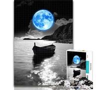 Puzzles pour Adultes, Puzzles Blue Moon pour Adolescents, 1 000 pièces, Jeu de réflexion, décoration Murale, Cadeaux Uniques pour Anniversaire et Noël, 50x75cm