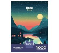 Puzzles pour Adultes - Puzzles De 1000 Pièces Bodo Norway Landscape Puzzles pour Adolescents - Découpe De Précision - Interaction Parent-Enfant - Jeu Au Design Élégant 52x38cm/1000pcs