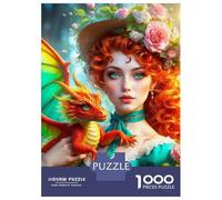 Puzzles pour Adultes - Puzzles De 1000 Pièces Botanical Dragon Puzzles pour Adultes - Jeux De Construction - Analyse Et Logique - Niveau Difficile Et Stimulant 38x26cm/1000pcs