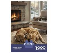 Puzzles pour Adultes - Puzzles De 1000 Pièces Cozy Animals by Fireplace Puzzles pour Adolescents - Découpe De Précision - Interaction Parent-Enfant - Jeu Au Design Élégant 70x50cm/1000pcs
