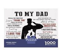 Puzzles pour Adultes - Puzzles De 1000 Pièces Father Day to My Dad Puzzles pour Adolescents - Découpe De Précision - Interaction Parent-Enfant - Jeu Au Design Élégant 52x38cm/1000pcs