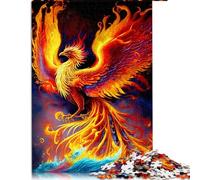 Puzzles pour Adultes Puzzles de 1000 pièces Flamme Phénix Puzzle en Bois Convient aux Adultes et aux Enfants de Plus de 12 Ans Jouet Jeu intellectuel Taille : 50x75 cm