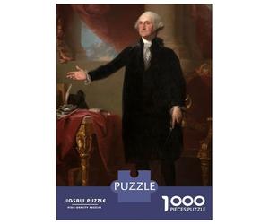 Puzzles pour Adultes - Puzzles De 1000 Pièces George Washington Portrait Puzzle - Jeu Pratique - Analyse Et Logique - Interaction Parent-Enfant 38x26cm/1000pcs