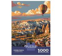 Puzzles Pour Adultes - Puzzles De 1000 Pièces Goreme National Park Turkey Illustration Puzzles Pour Adultes - Jeux Familiaux Amusants Et Humoristiques - Cadeaux D'anniversaire Et Cadeaux Uniques 70x50
