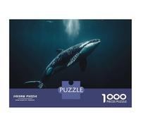Puzzles pour Adultes - Puzzles De 1000 Pièces Orca in Deep Blue Ocean Puzzles pour Adolescents - Découpe De Précision - Interaction Parent-Enfant - Jeu Au Design Élégant 70x50cm/1000pcs