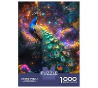 Puzzles pour Adultes - Puzzles De 1000 Pièces Peacock in A Dreamy Forest Puzzle - Jeu Pratique - Analyse Et Logique - Interaction Parent-Enfant 70x50cm/1000pcs