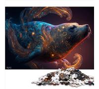Puzzles pour Adultes Puzzles de 1000 pièces pour Adultes et Enfants Puzzle en Bois de Phoque pour Adultes et Enfants de 12 Ans et Plus pour Adolescents et Adultes （50x75 cm）