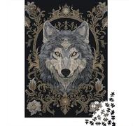 Puzzles pour Adultes - Puzzles De 1000 Pièces Wolf Wall Art Decor Puzzles pour Adolescents - Découpe De Précision - Interaction Parent-Enfant - Jeu Au Design Élégant 38x26cm/1000pcs