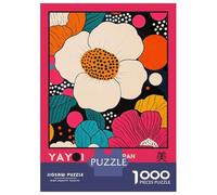 Puzzles pour Adultes - Puzzles De 1000 Pièces Yayoi Kusama Floral Exhibition Poster Puzzles pour Adolescents - Découpe De Précision - Interaction Parent-Enfant - Jeu Au Design Élégant 52x38cm/1000pcs