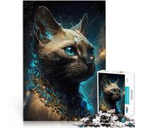 Puzzles pour Adultes Puzzles de 2000 pièces “Chat Siamois fictif” Fait de Papier，pour Les 14 Ans et Plus Jeu intellectuel Cadeaux d'anniversaire de Noël。Taille：70x100cm/27.5x39.3pouce