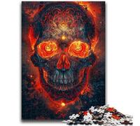 Puzzles pour Adultes, Puzzles de crânes colorés pour Adultes, Apprentissage éducatif pour est idéal comme Cadeau pour Toute la Famille (38x26cm)