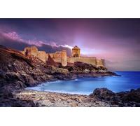 Puzzles pour Adultes Puzzles de Paysage de 1000 pièces pour Adultes Cadeaux, Paysage, Château, France, Manche, Bretagne, Fort La Latte 30j244Y(75 * 50cm)