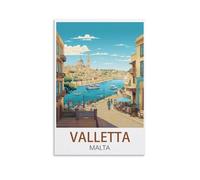 Puzzles pour Adultes, Puzzles Difficiles à Valletta Malta pour Une soirée Jeux en Famille, décoration intérieure 70x100cm