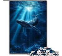 Puzzles pour Adultes, Puzzles en Carton de 1000 pièces représentant des Baleines de l'océan 26x38cm, Parfaits pour s'amuser en Famille à Noël, Thanksgiving, Les Anniversaires et Pâques