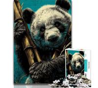Puzzles pour Adultes Puzzles Fantasy Panda pour Adolescents 1 000 pièces Jeu Familial Cadeaux d'anniversaire Défi Haute difficulté 38x26cm