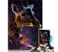 Puzzles pour Adultes, Puzzles girafes de la Jungle, 1 000 pièces, Cadeaux pour Adolescents, Cadeaux d'anniversaire à Faire soi-même pour Adolescents et Adultes, 26x38cm