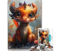 Puzzles pour Adultes, Puzzles Mignons pour bébés Dragons, 1 000 pièces, Jeu Stimulant pour Tous, pour Femmes, Cadeaux pour Hommes, 26x38cm