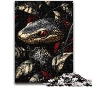 Puzzles pour Adultes, Puzzles Serpent Noir pour Adolescents, Jeux d'activités familiales stimulants, Jouets de Bricolage pour décoration Murale de la Maison (75x50cm)
